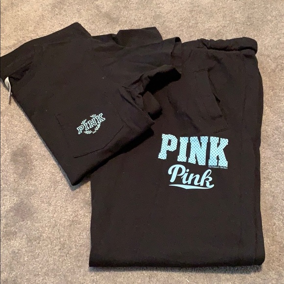 PINK Victoria's Secret Other - 🖤VS PINK boyfriend sweatpants and tee